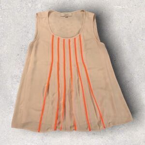 : : LOFT Semi Sheer Sleeveless Blouse : :